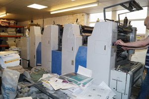 One of Caxton Printing Company's 4-colour printing presses.